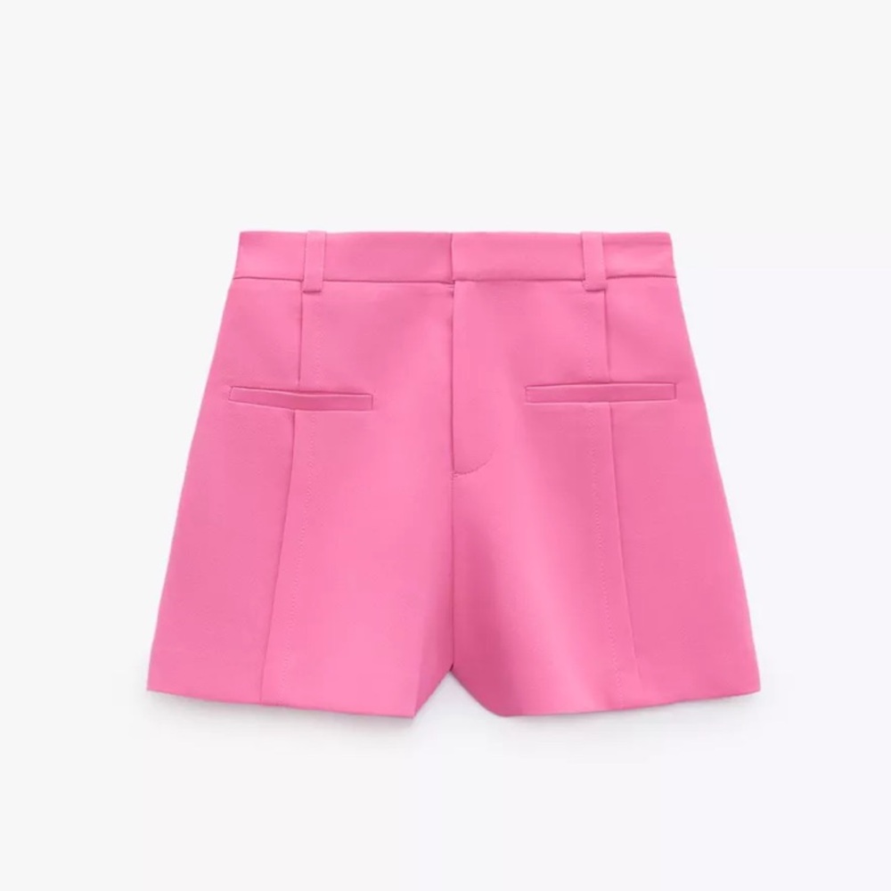 Zara High Waist Pink Women's Shorts